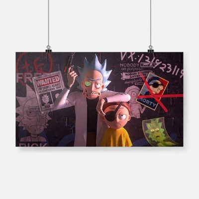 Evil Rick and Morty Canvas Painting Wall Art