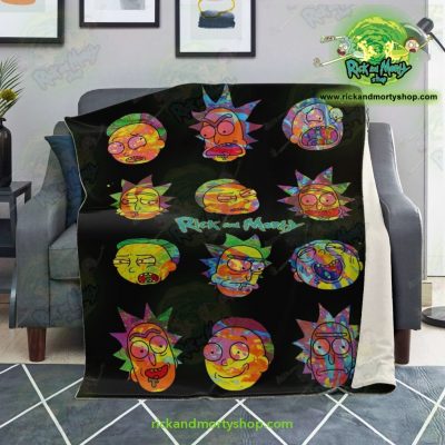 Face Cplorfull Rick & Morty 3D Microfleece Blanket Premium - Aop
