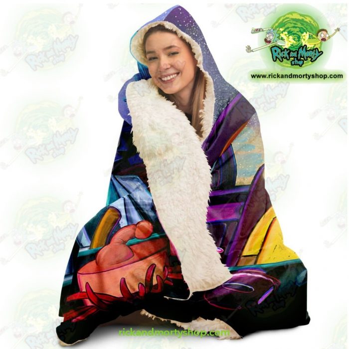 Funny Rick And Morty Hooded Blanket - Aop