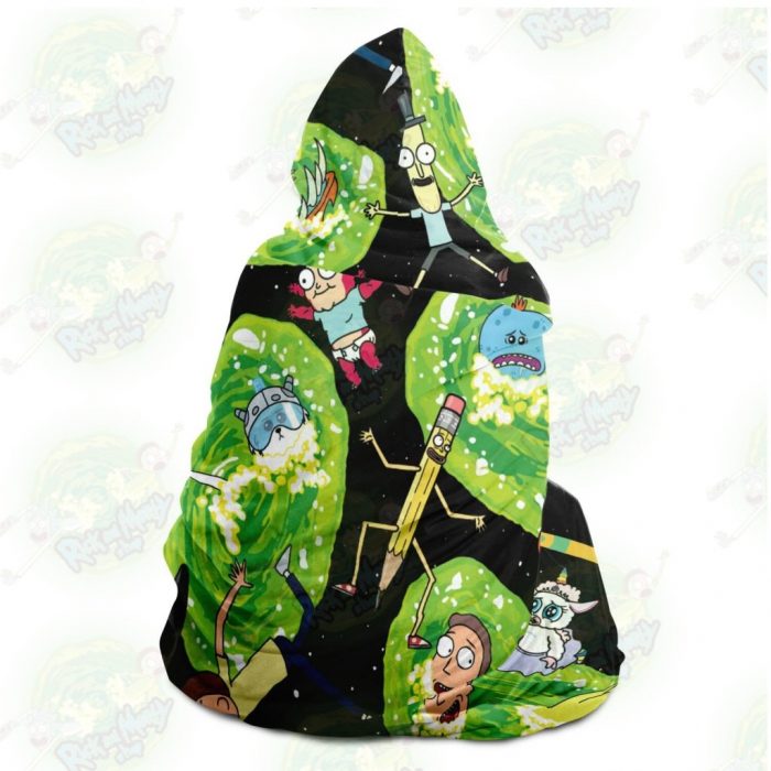 Hot Rick And Morty 3D Hooded Blanket - Aop