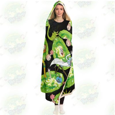 Hot Rick And Morty 3D Hooded Blanket - Aop