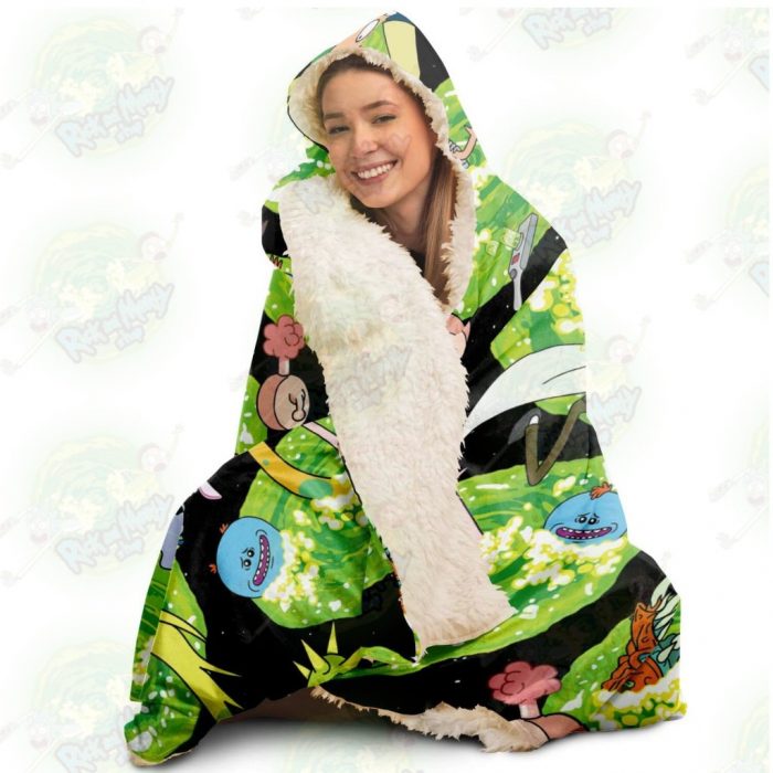 Hot Rick And Morty 3D Hooded Blanket - Aop