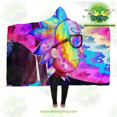 New Face Rick Sanchez 3D Hooded Blanket Adult / Premium Sherpa - Aop