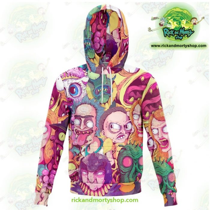 Rick And Morty 3D Hoodie Water Color Style Xs Athletic - Aop