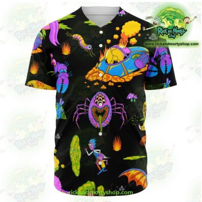 Rick And Morty Alien Baseball Jersey Xs - Aop