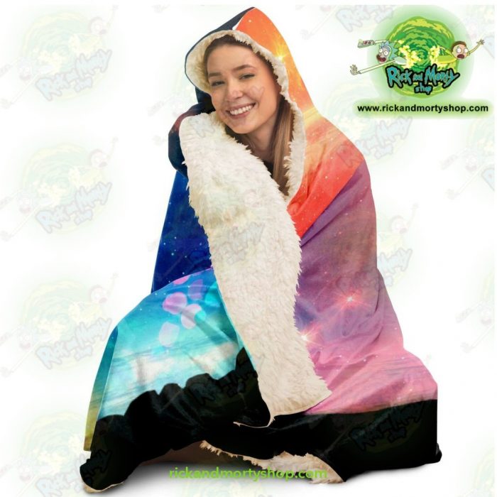 Rick And Morty Alien Glaxy Hooded Blanket - Aop