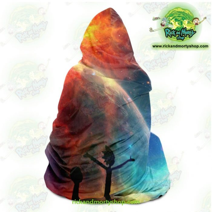 Rick And Morty Alien Glaxy Hooded Blanket - Aop