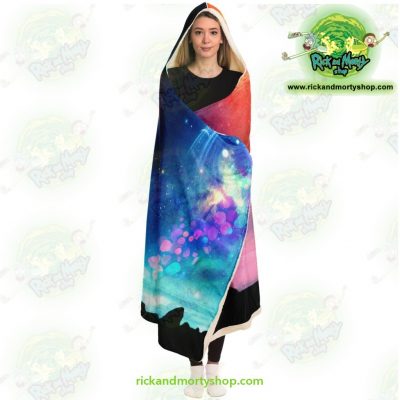 Rick And Morty Alien Glaxy Hooded Blanket - Aop