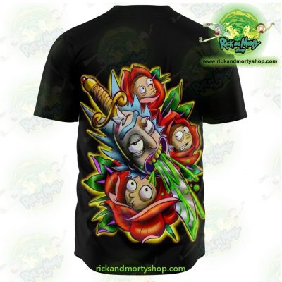 Rick And Morty Baseball Jersey - 3D Design Streetwear Aop