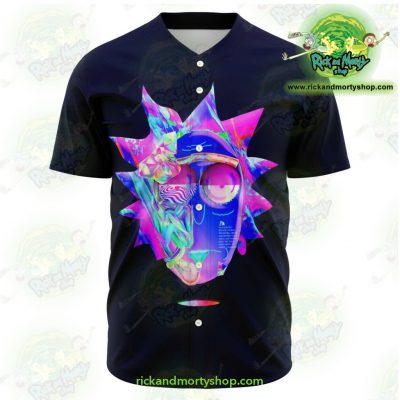 Rick And Morty Baseball Jersey - 3D Face Sanchez Diamond Xs Aop