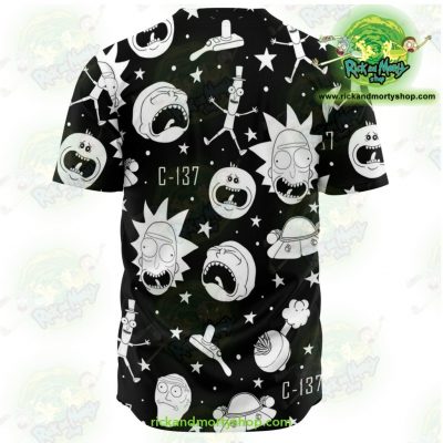 Rick And Morty Baseball Jersey - Crazy C137 Aop