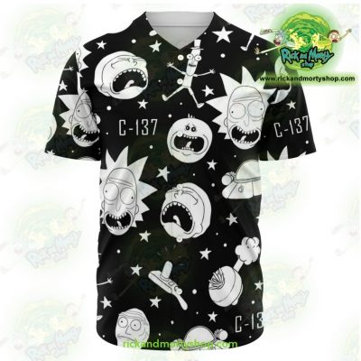 Rick And Morty Baseball Jersey - Crazy C137 Xs Aop