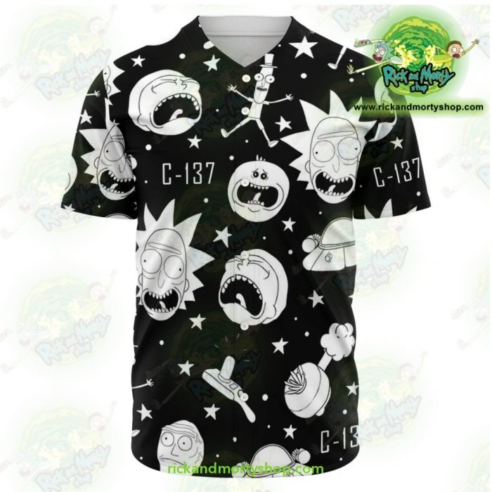 Rick And Morty Baseball Jersey - Crazy C137 Xs Aop