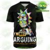 Rick And Morty Baseball Jersey - Im Not Arguing Xs Aop