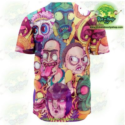 Rick And Morty Baseball Jersey Water Color Style - Aop