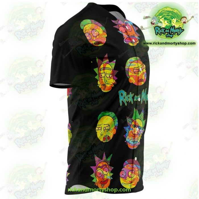Rick And Morty Colorfull Face Baseball Jersey - Aop