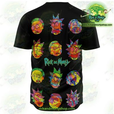 Rick And Morty Colorfull Face Baseball Jersey - Aop