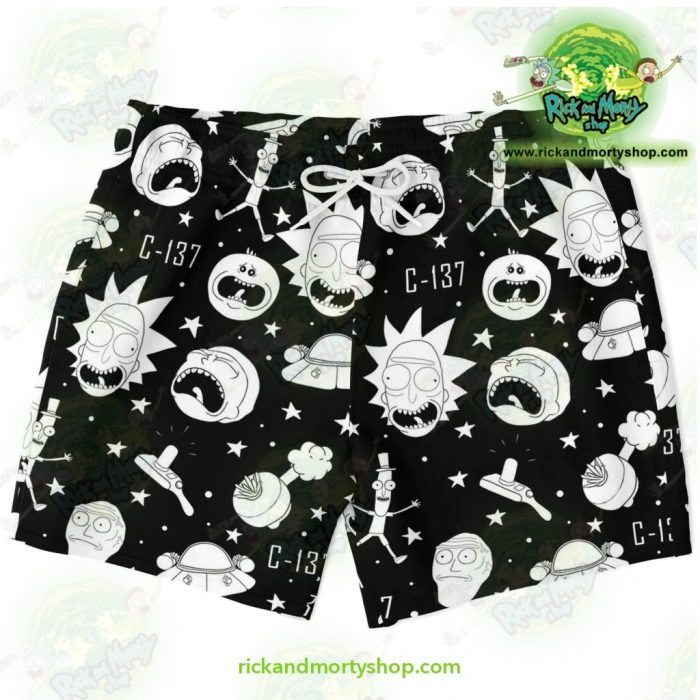 Rick And Morty Crazy C137 Swim Trunk Xs Trunks Men - Aop