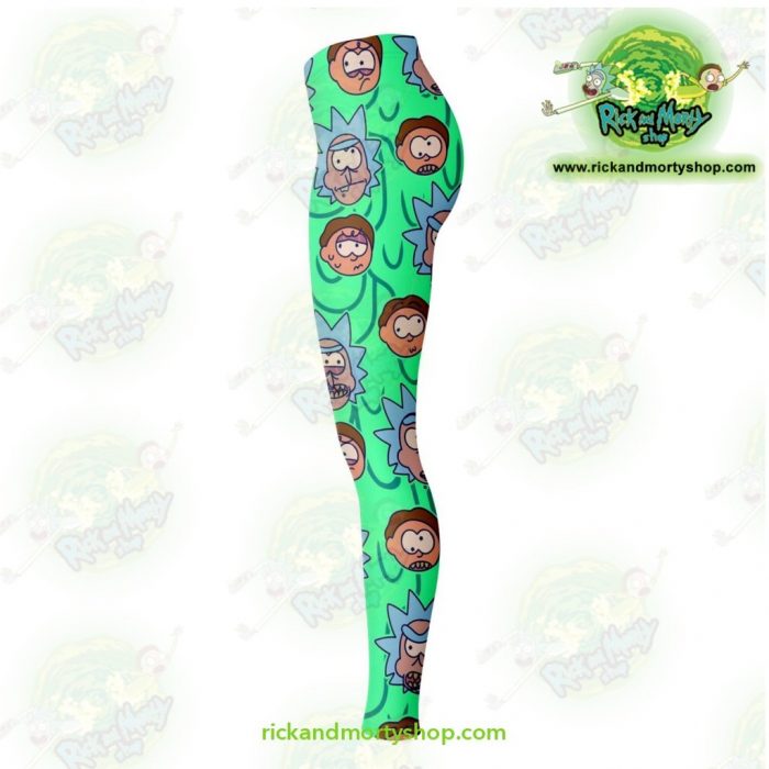 Rick And Morty Facial Expression 3D Legging Leggings - Aop