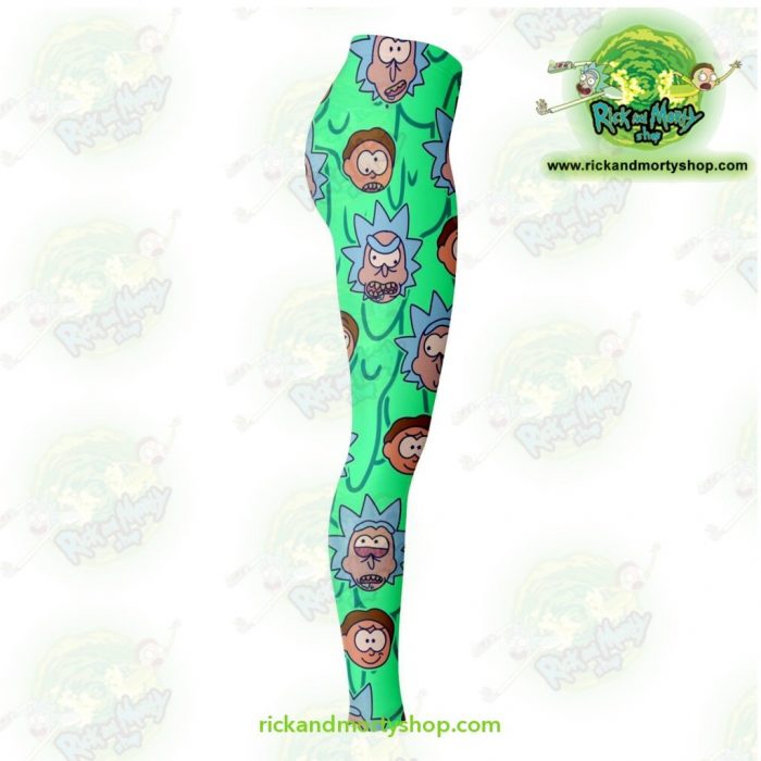Rick And Morty Facial Expression 3D Legging Leggings - Aop