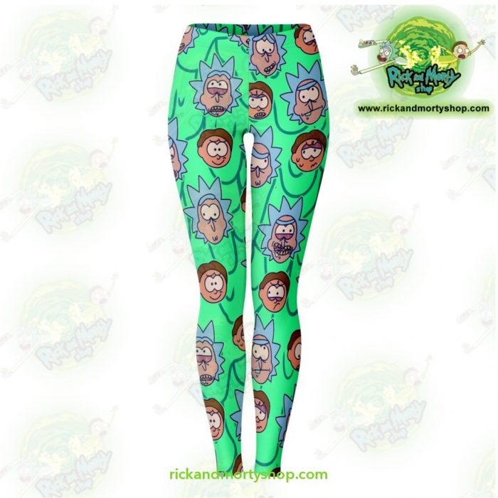 Rick And Morty Facial Expression 3D Legging Xs Leggings - Aop