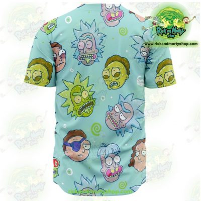 Rick And Morty Facial Expression Baseball Jersey Style 02 - Aop