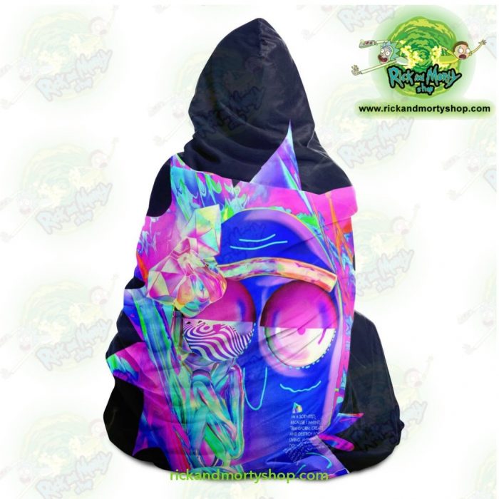 Rick And Morty Hooded Blanket - 3D Face Sanchez Diamond Aop