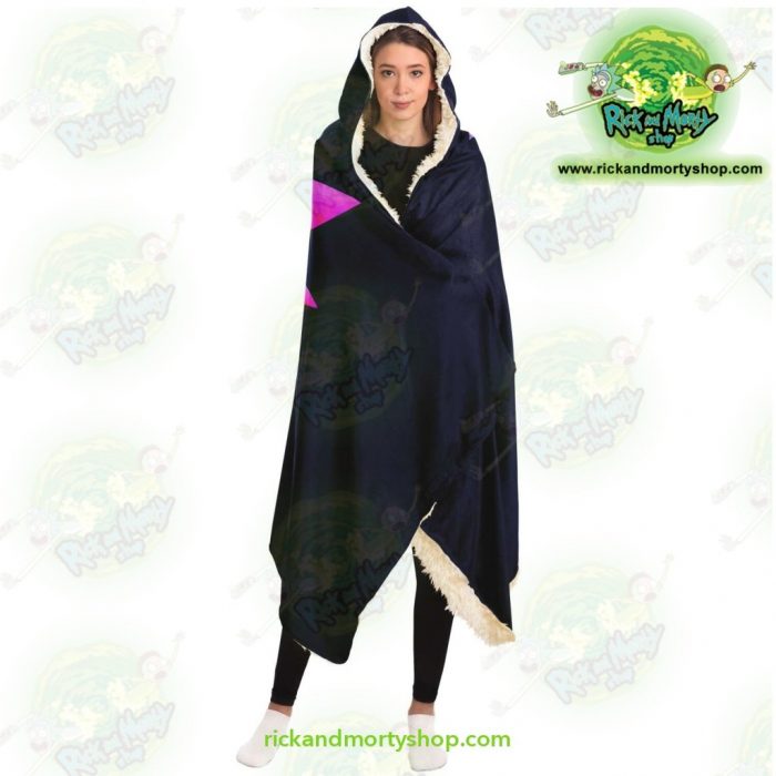 Rick And Morty Hooded Blanket - 3D Face Sanchez Diamond Aop