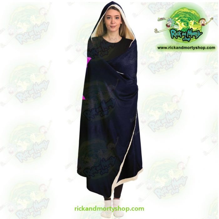Rick And Morty Hooded Blanket - 3D Face Sanchez Diamond Aop