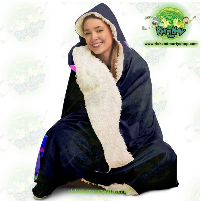 Rick And Morty Hooded Blanket - 3D Face Sanchez Diamond Aop