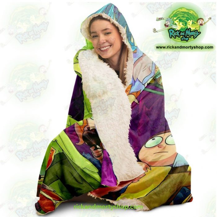 Rick And Morty Hooded Blanket - 3D Gun 2021 Aop