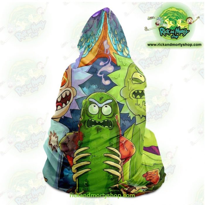 Rick And Morty Hooded Blanket - 3D Gun 2021 Aop