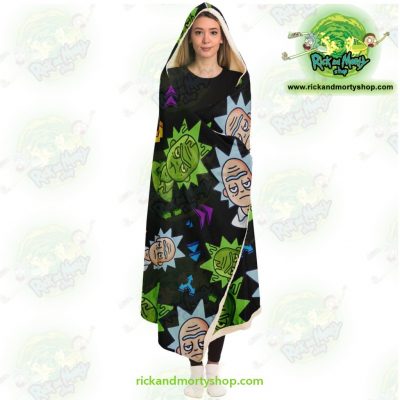 Rick And Morty Hooded Blanket - Cute Face Sanchez Aop
