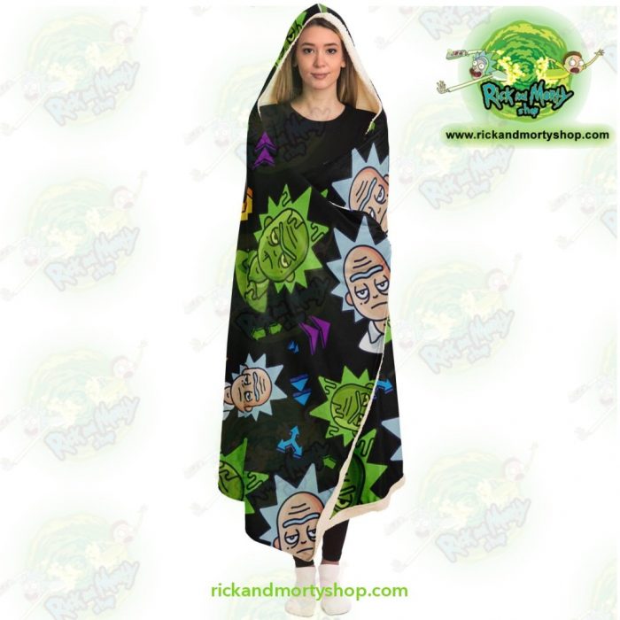 Rick And Morty Hooded Blanket - Cute Face Sanchez Aop
