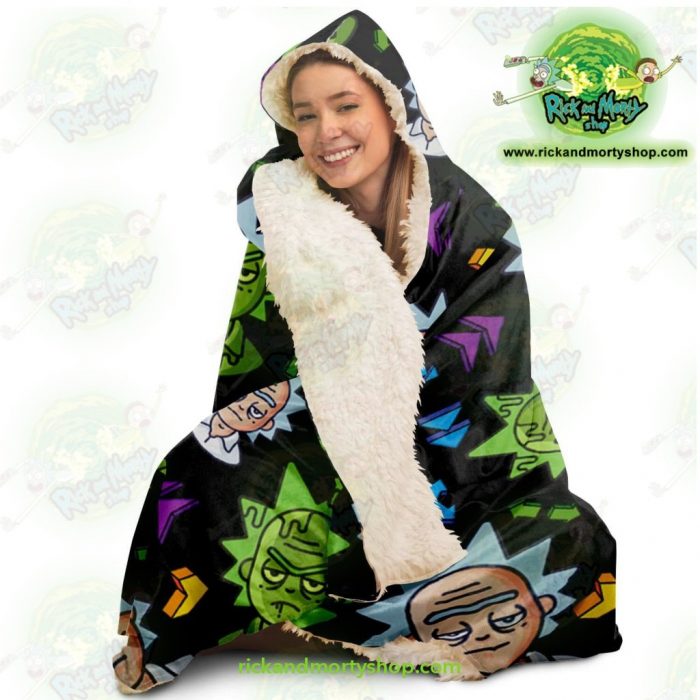 Rick And Morty Hooded Blanket - Cute Face Sanchez Aop