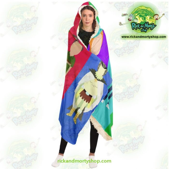 Rick And Morty Hooded Blanket Fashion 5 Color - Aop
