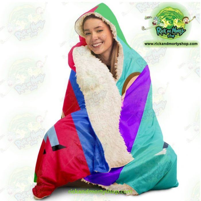 Rick And Morty Hooded Blanket Fashion 5 Color - Aop