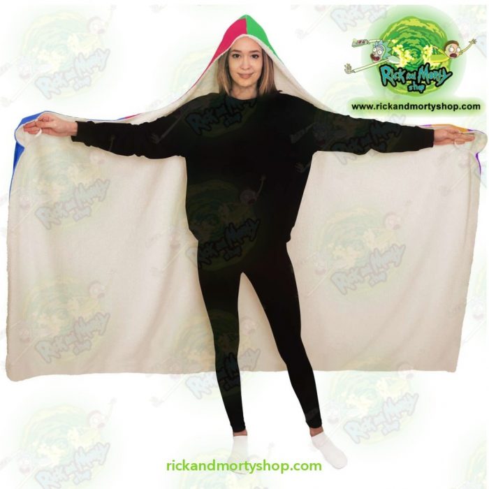 Rick And Morty Hooded Blanket Fashion 5 Color - Aop