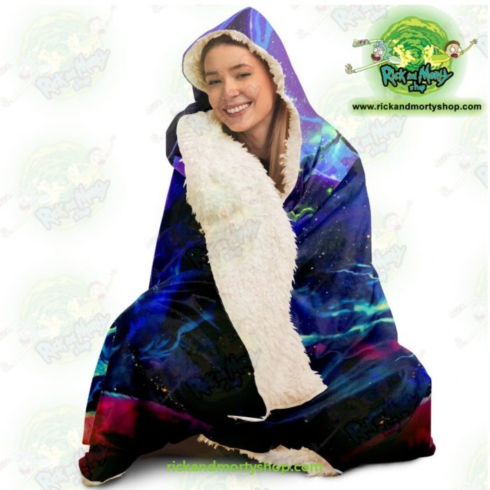 Rick And Morty Hooded Blanket - Galaxy Aop