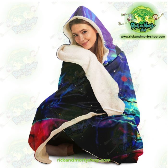 Rick And Morty Hooded Blanket - Galaxy Aop
