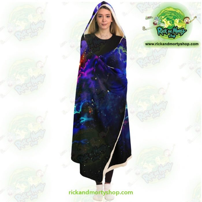 Rick And Morty Hooded Blanket - Galaxy Aop