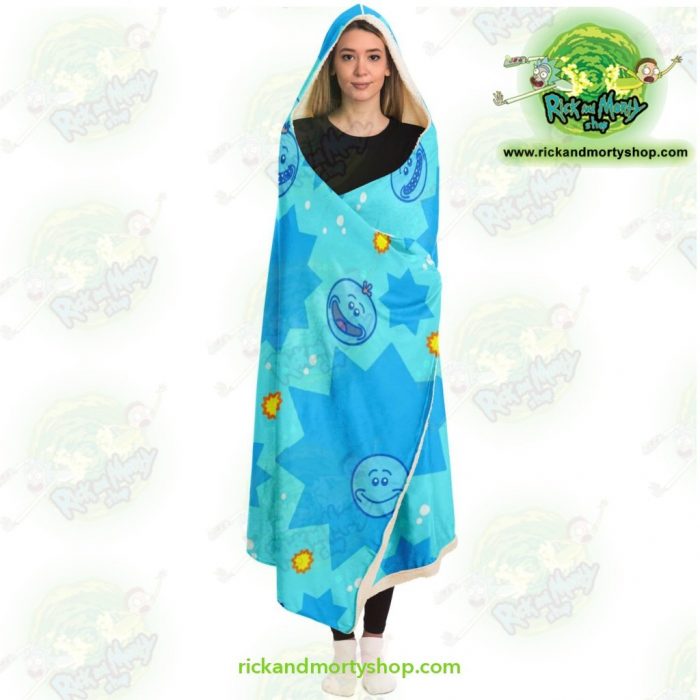 Rick And Morty Hooded Blanket - Meeseeks Cute Aop