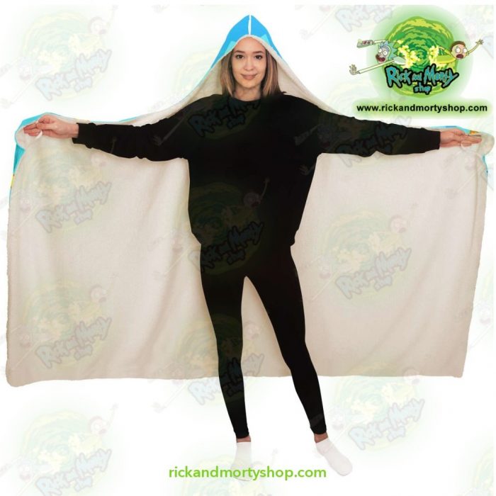 Rick And Morty Hooded Blanket - Meeseeks Cute Aop