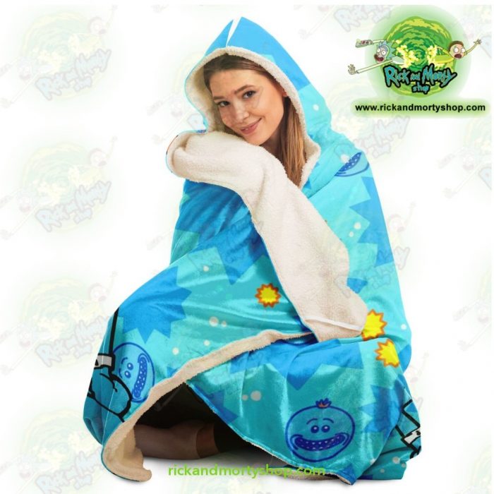Rick And Morty Hooded Blanket - Meeseeks Cute Aop