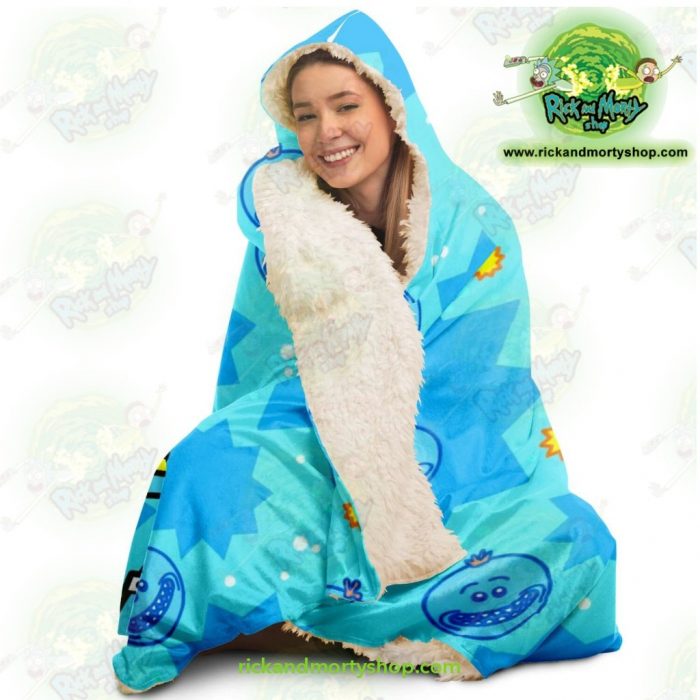 Rick And Morty Hooded Blanket - Meeseeks Cute Aop