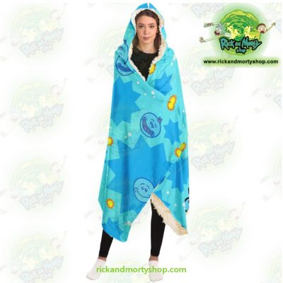 Rick And Morty Hooded Blanket - Meeseeks Cute Aop