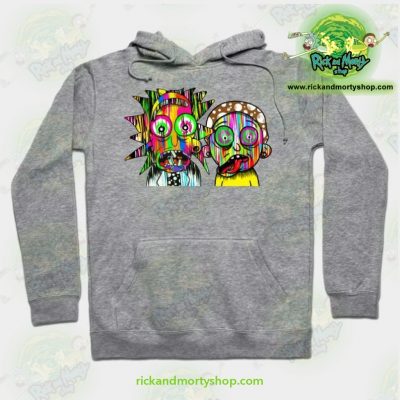 Rick And Morty Psychadelic Hoodie Grey / S Athletic - Aop