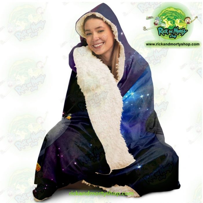 Rick And Morty Spaceship Hooded Blanket - Aop