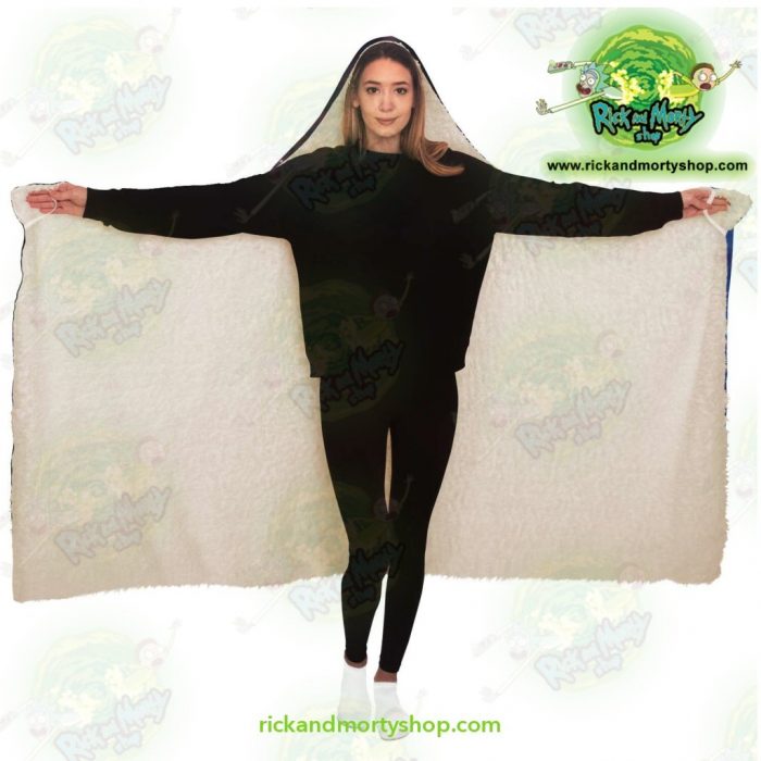 Rick And Morty Spaceship Hooded Blanket - Aop