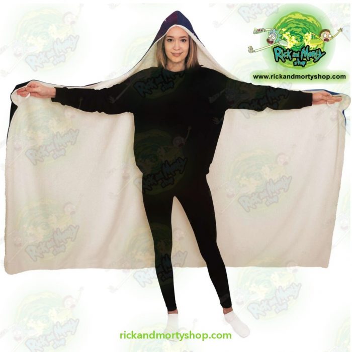 Rick And Morty Spaceship Hooded Blanket - Aop